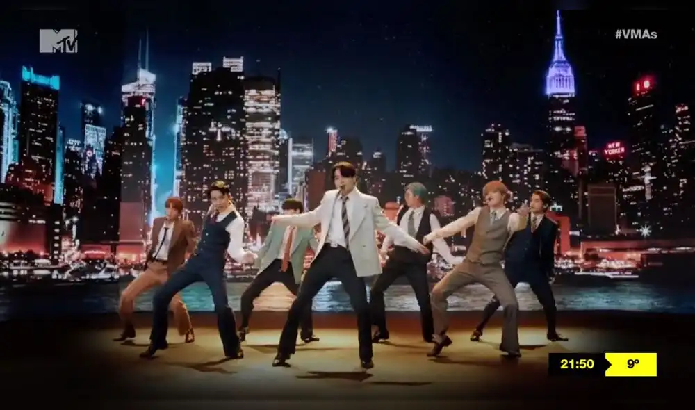BTS en los MTV Video Music Awards 2020. Foto: captura MTV