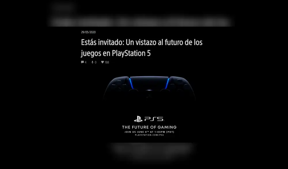 El anuncio se hizo oficial a través del blog 
de PlayStation.