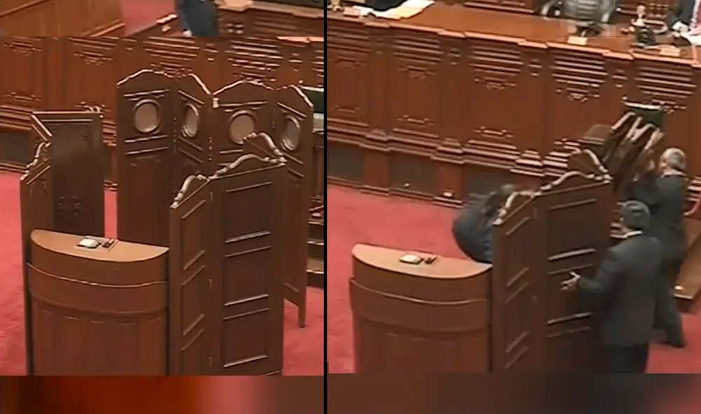 Fujimoristas retiraron biombos que promovían voto secreto en el Congreso Fujimoristas retiraron biombos que promovían voto secreto en el Congreso