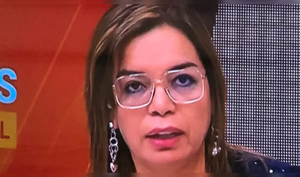 Milagros Leiva 'se asusta' por broma de mal gusto de su compañero de TV en vivo [VIDEO]