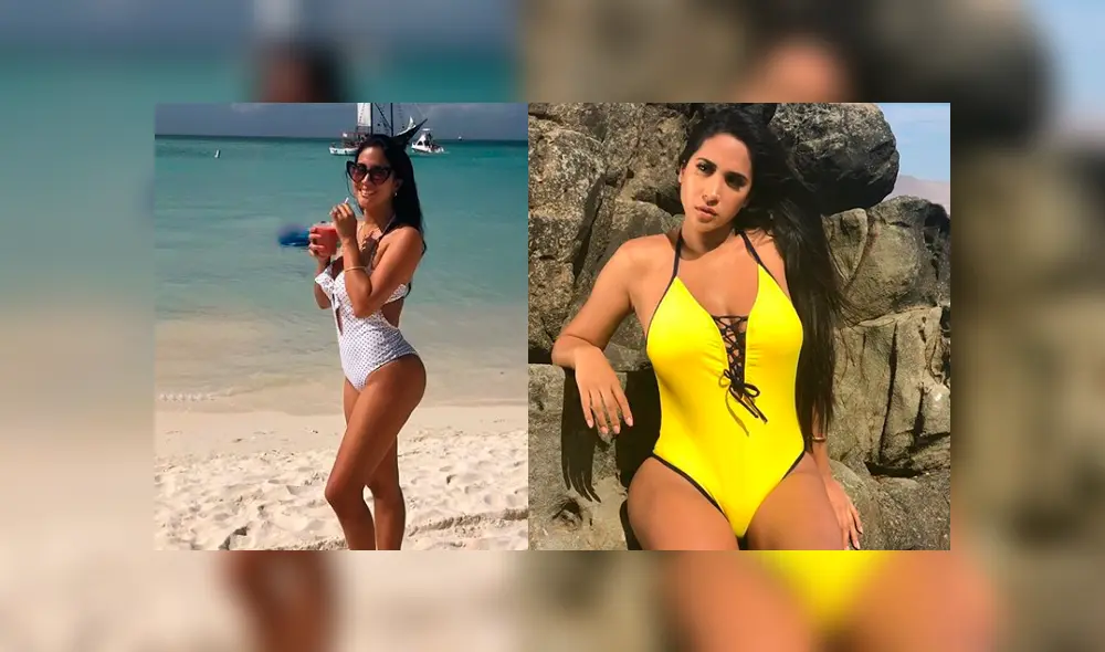 Melissa Paredes sufre descuido con traje de baño y deja ver parte de su busto [VIDEO]