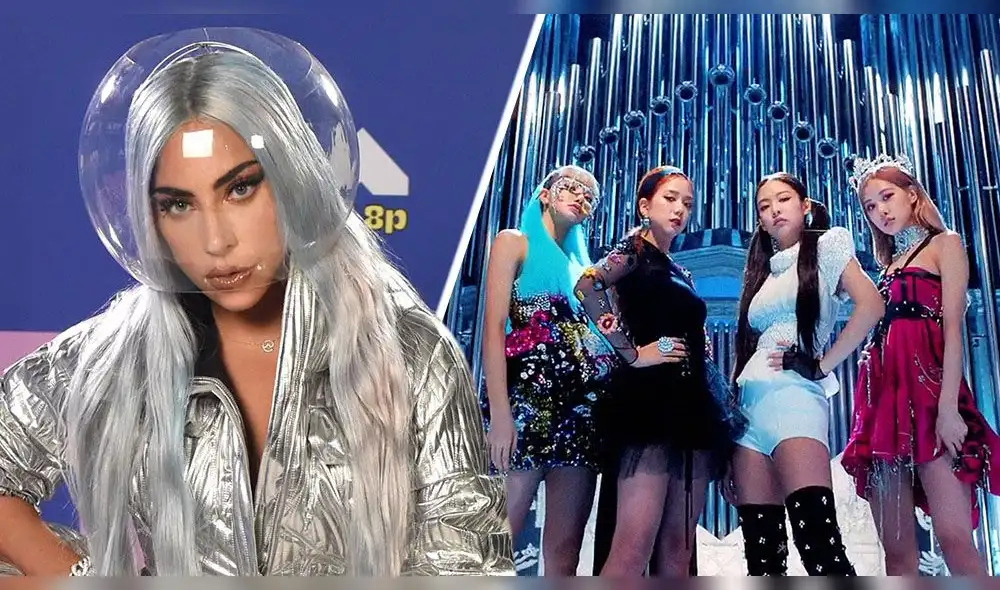 Lady Gaga introdujo un guiño a BLACKPINK en su performance. Foto: composición MTV/YG