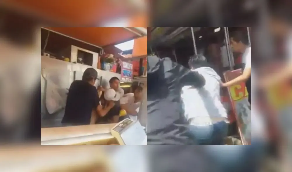 Turba atacó ferozmente a carnicero luego de reclamarle por la camiseta que llevaba, según testigo. (Foto: Captura de video / América Noticias) Turba atacó ferozmente a carnicero luego de reclamarle por la camiseta que llevaba, según testigo. (Foto: Captura de video / América Noticias)