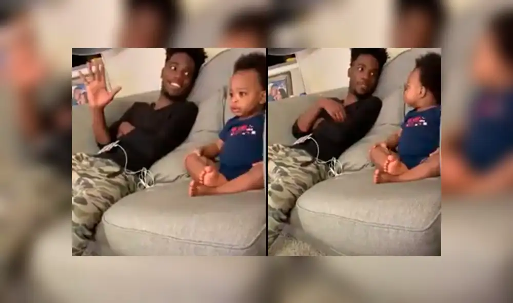 Facebook viral: Bebé asombra por fluida 'charla' con su padre [VIDEO]