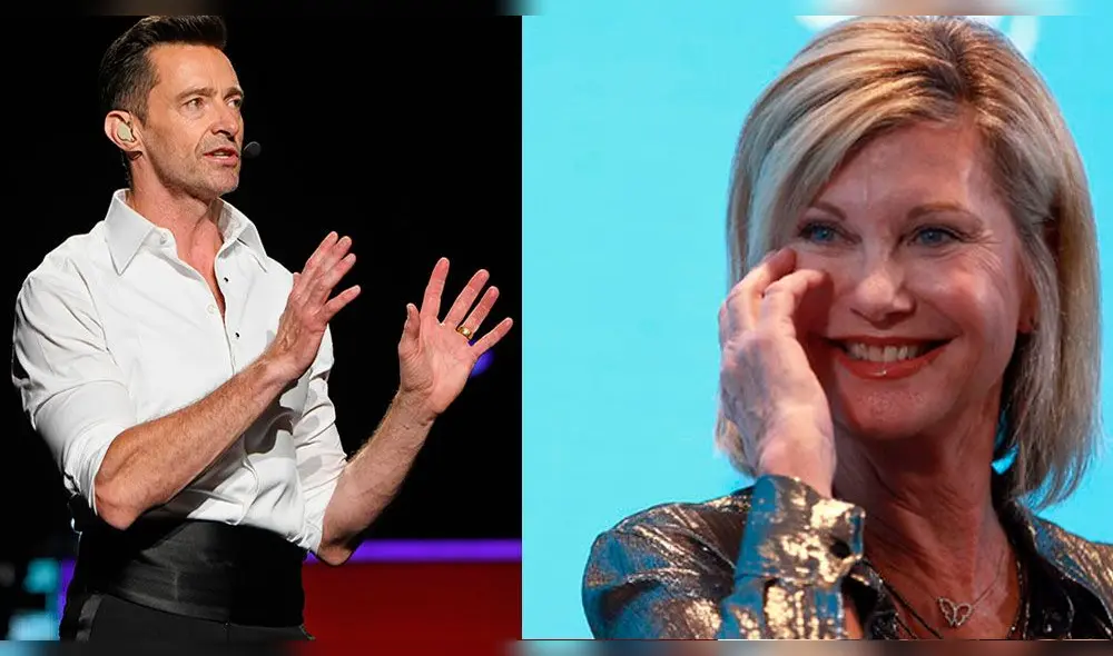Hugh Jackman detiene show para dedicarle emotivo mensaje a Olivia Newton John Hugh Jackman detiene show para dedicarle emotivo mensaje a Olivia Newton John