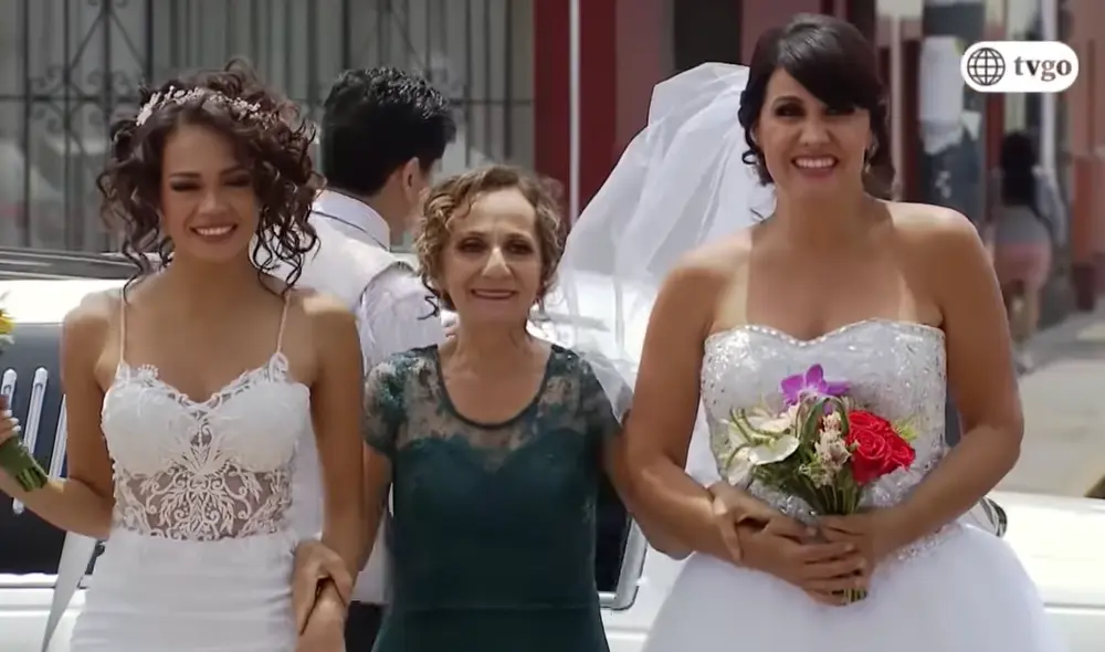 Viviana y Maria Elena se casan en final de Los Vilchez. Foto: Captura. Viviana y Maria Elena se casan en final de Los Vilchez. Foto: Captura.