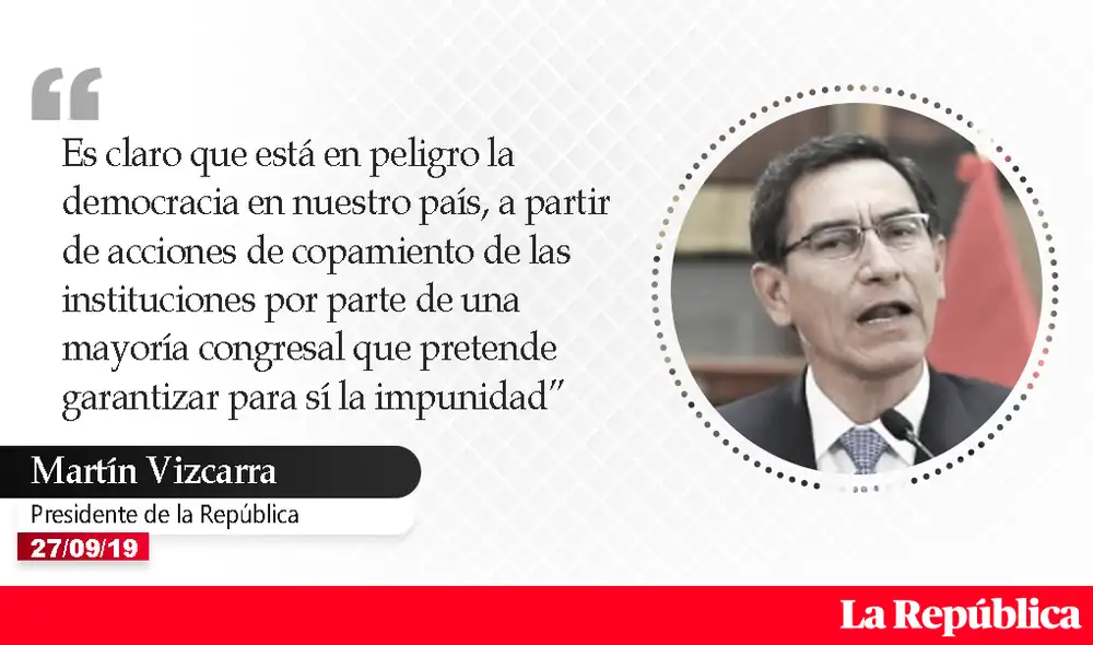 “Está en peligro la democracia”: las frases de Martín Vizcarra al anunciar cuestión de confianza “Está en peligro la democracia”: las frases de Martín Vizcarra al anunciar cuestión de confianza