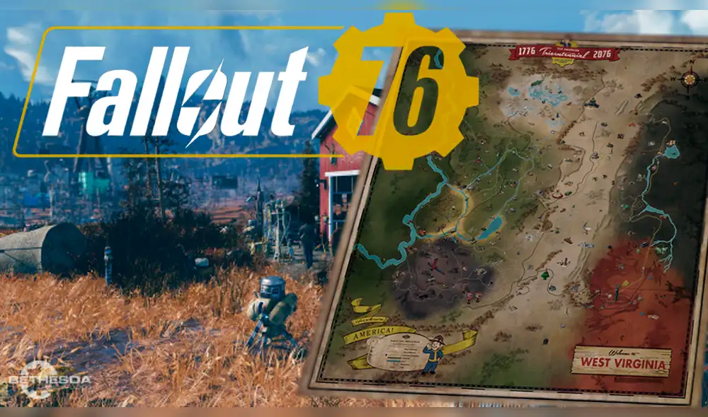 Se revela el nuevo mapa entero de Fallout 76 [FOTO]