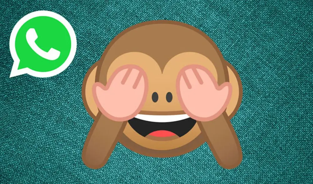 El emoji de WhatsApp del monito tapándose los ojos. Foto: captura LR El emoji de WhatsApp del monito tapándose los ojos. Foto: captura LR