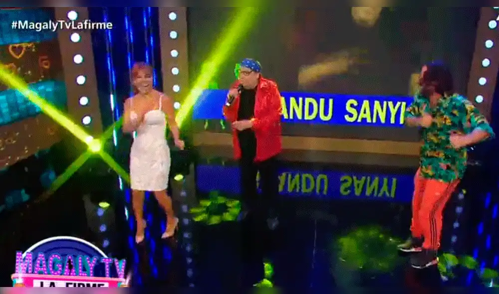 Magaly Medina queda en 'shock' al oír cantar a Tongo sus éxitos en inglés