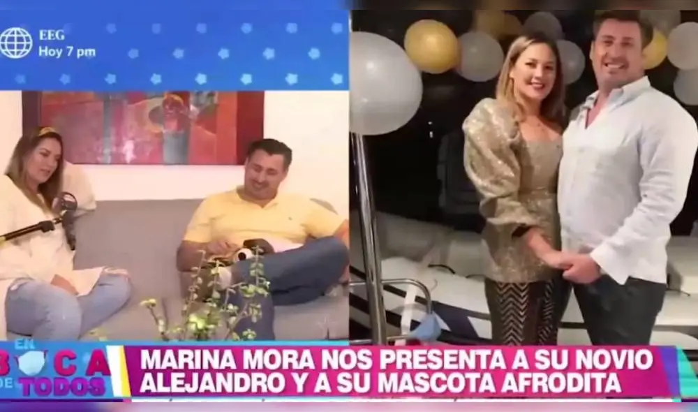 Marina Mora y su novio Alejandro hablan sobre la posibilidad de ser padres. | FOTO: Captura América TV.
