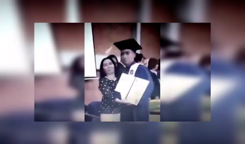 Facebook viral: chico besa a su maestra en los labios en su ceremonia de graduación [VIDEO] 
