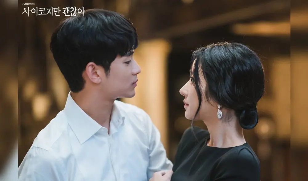 Kim Soo Hyun y Seo Ye Ji en It's okay to not be okay. Créditos: tvN