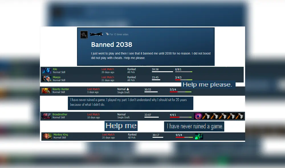 Valve está baneando hasta casi por 20 años a algunos jugadores de Dota 2 con bajo nivel de comportamiento.
