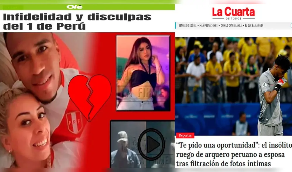 Pedro Gallese: prensa internacional informa de infidelidad de arquero Pedro Gallese: prensa internacional informa de infidelidad de arquero