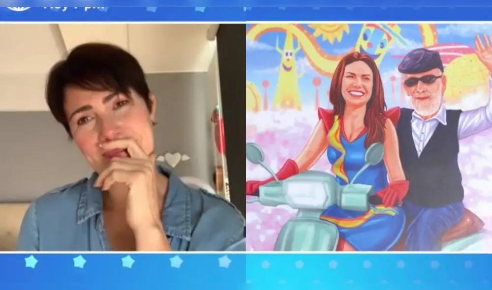 Almendra Gomelsky se conmueve por homenaje a su padre. | FOTO: Captura América TV. Almendra Gomelsky se conmueve por homenaje a su padre. | FOTO: Captura América TV.