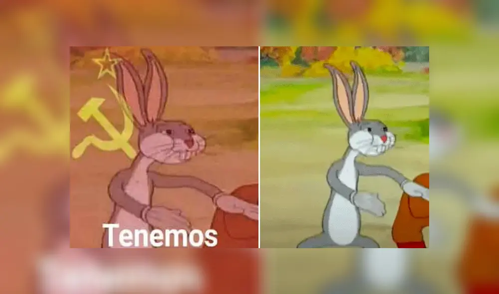 Este curioso meme que tiene como protagonista a Bugs Bunny se ha vuelto viral en las redes. Foto: Facebook.