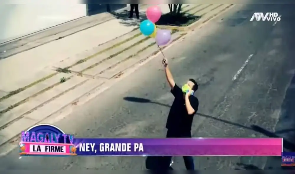 Ney Guerrero le lleva globos a su hija en cuarentena Ney Guerrero le lleva globos a su hija en cuarentena