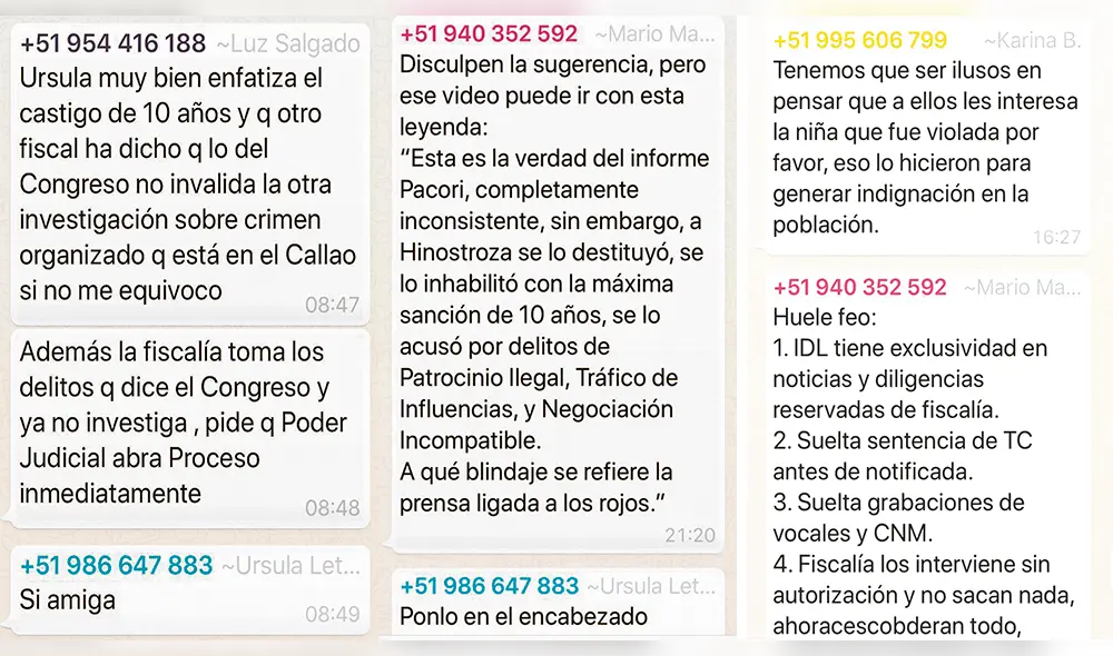 Chat de ‘La Botica’: así fue el blindaje de FP a Hinostroza