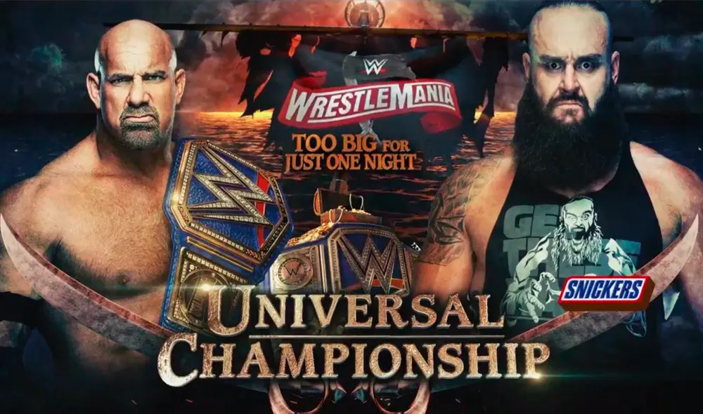 WrestleMania 36: Goldberg vs. Braun Strowman por el Campeonato Universal. | Foto: WWE