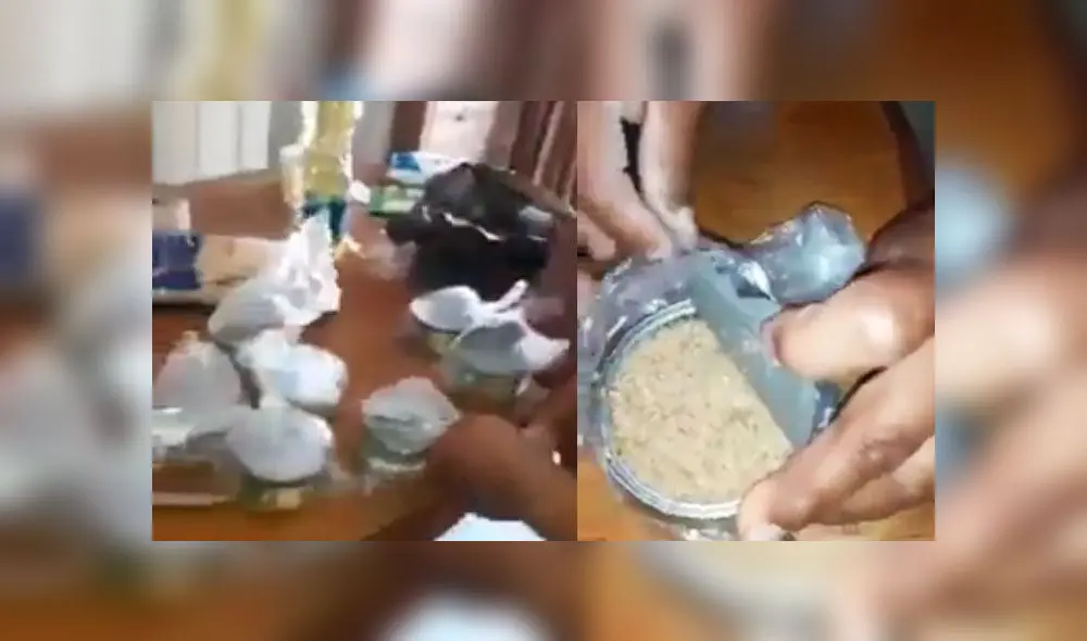 Siete latas fueron recibidas. En el video, mostraron que dos de ellas contenían insectos en su interior. Foto: Captura.