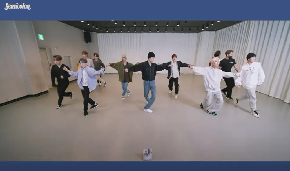 Desliza para ver más imágenes de SEVENTEEN y su dance practice de "Home; run". Captura: Canal YouTube Big Hit Label