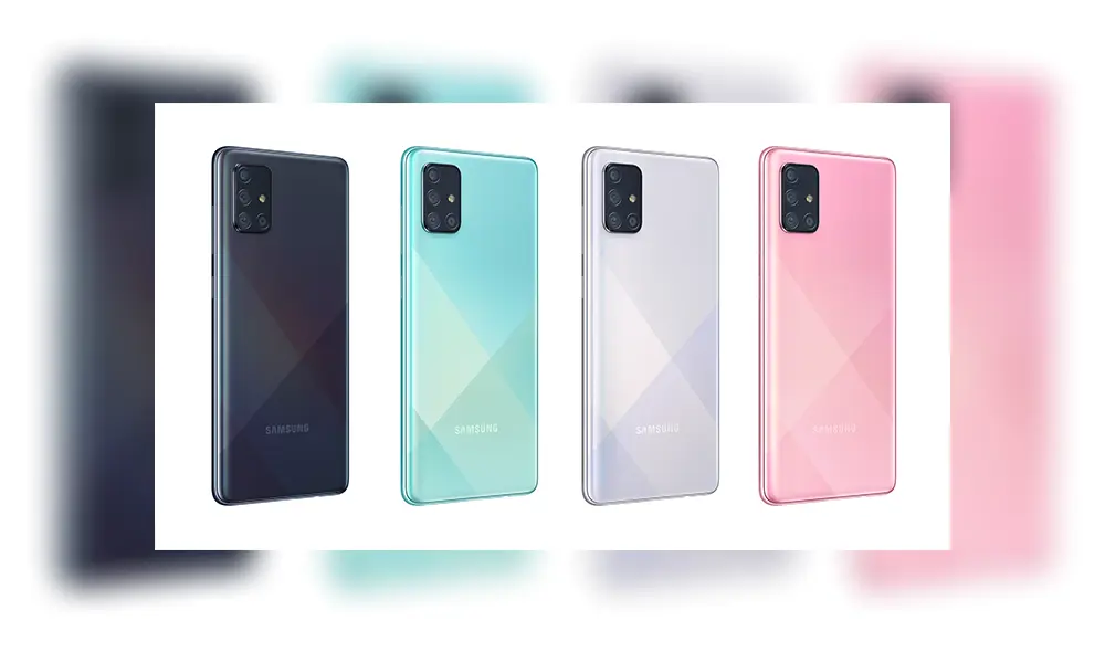 El Galaxy A71 está disponible en cuatro colores. | Foto: Samsung
