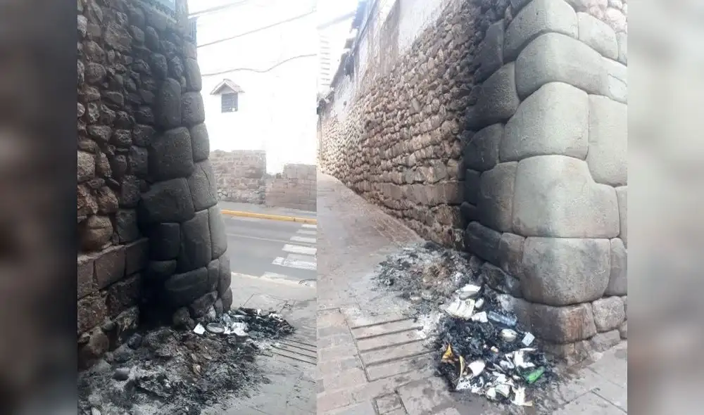 Muro fue dañado por desconocido. Buscan al responsable.