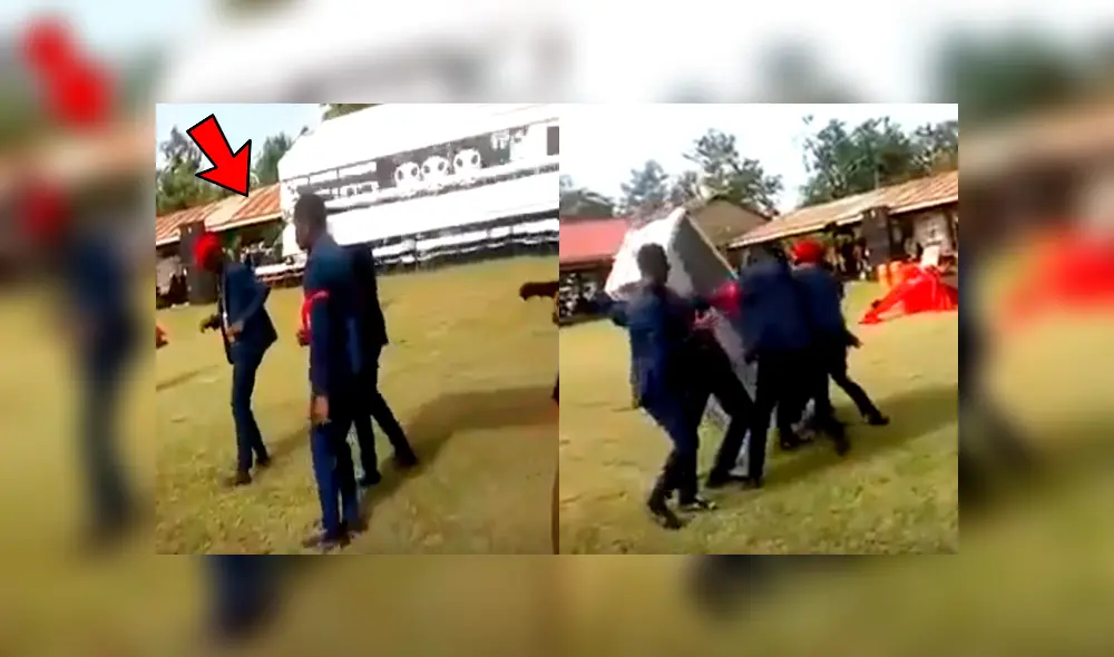 YouTube viral: hombres danzan con ataúd en hombros y un descuido hace que el cadáver caiga [VIDEO]