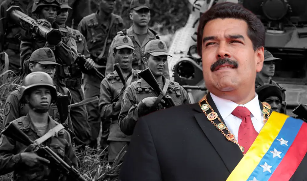 El presidente Nicolás Maduro ha querido cubrir el desastre de las Fuerzas Armada Nacional de Venezuela con la inclusión de la Milicia Bolivia tras las crecientes renuncias de militares de bajo rango. Foto: Composición LR. El presidente Nicolás Maduro ha querido cubrir el desastre de las Fuerzas Armada Nacional de Venezuela con la inclusión de la Milicia Bolivia tras las crecientes renuncias de militares de bajo rango. Foto: Composición LR.