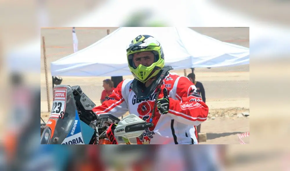 El arequipeño Sebastián Cavallero subió al Misti en moto y correrá su cuarto Dakar. Foto: Facebook