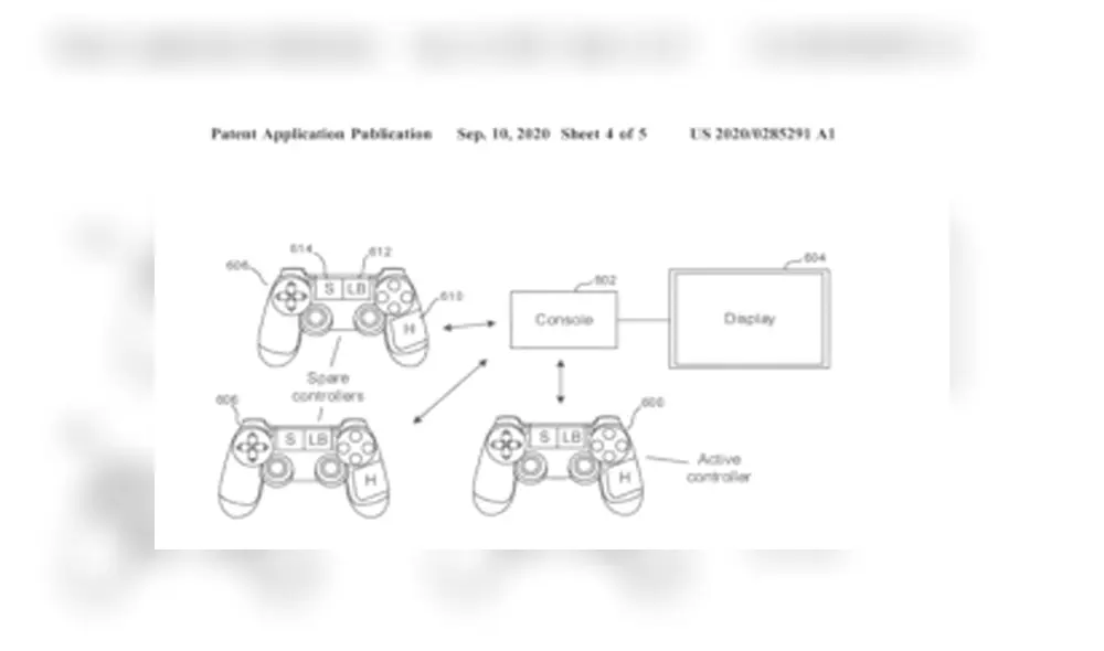 Patente de la PS5 se filtró. Foto: Sony Patente de la PS5 se filtró. Foto: Sony