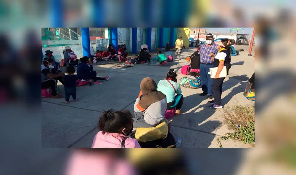 Fueron albergados en Parque Acuático mientras esperan los buses que los trasladen a sus ciudades de origen.