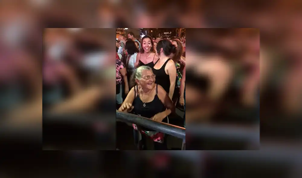 Facebook: Abuela causa furor en las redes al aparecer cantando y bailando en concierto