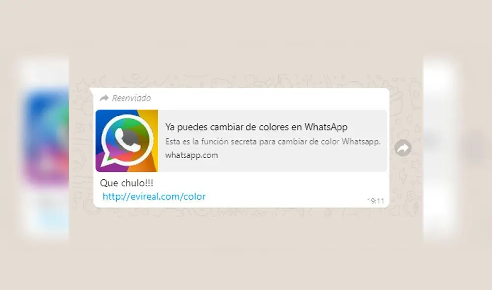 Falsa página promete cambiar de color a la aplicación.