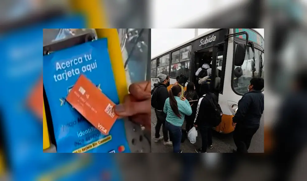 Pasajeros podrán usar tarjetas de débito o crédito para pagar pasaje. Foto: Composición.