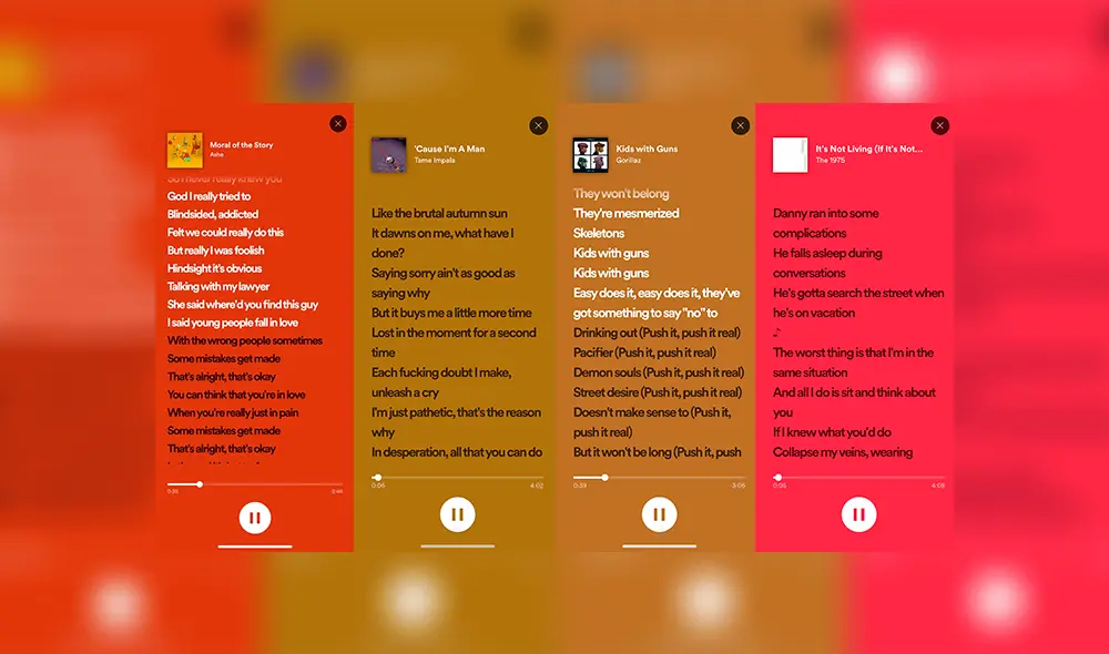 Las letras también se podrán visualizar a pantalla completa.