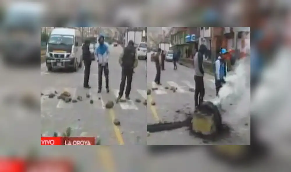 Transportistas bloquean Carretera Central por protestas contra peaje de Ticlio [VIDEO]