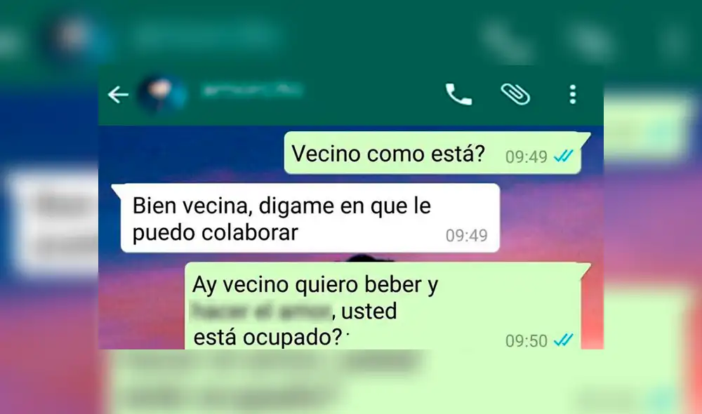 WhatsApp: supuso que su sexy vecina le coqueteaba, pero se llevó tremenda decepción [FOTOS]