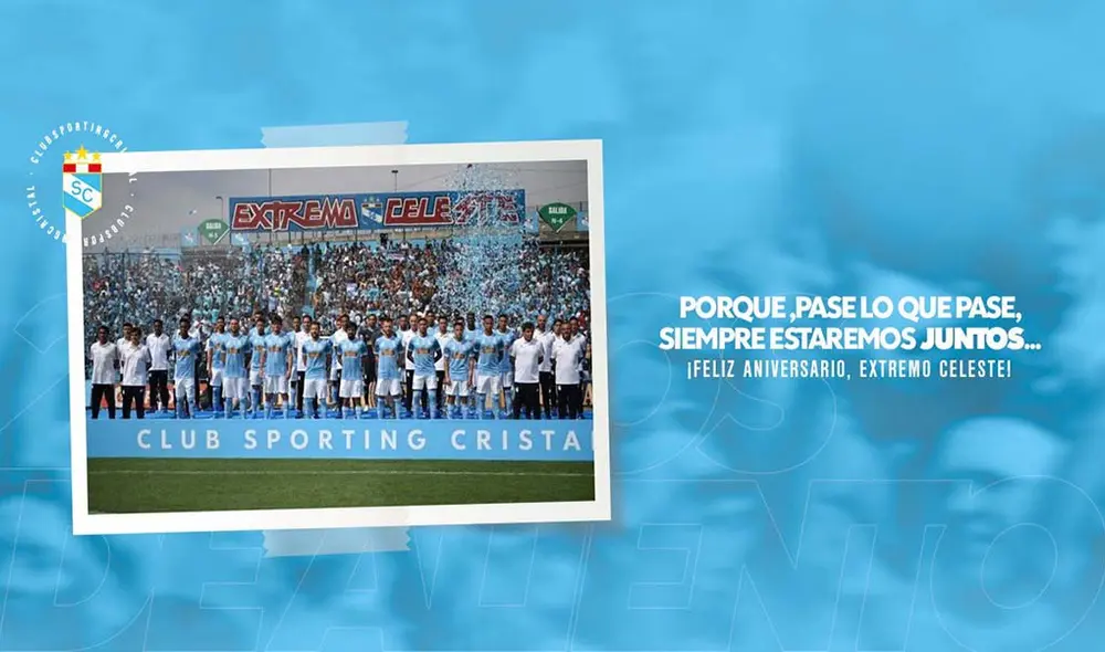 El 'Extremo Celeste' es la tercera barra más popular del Perú. Foto: Sporting Cristal. El 'Extremo Celeste' es la tercera barra más popular del Perú. Foto: Sporting Cristal.