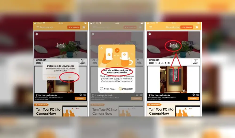 Desliza para saber cómo configurar la aplicación. Foto: Paréntesis.