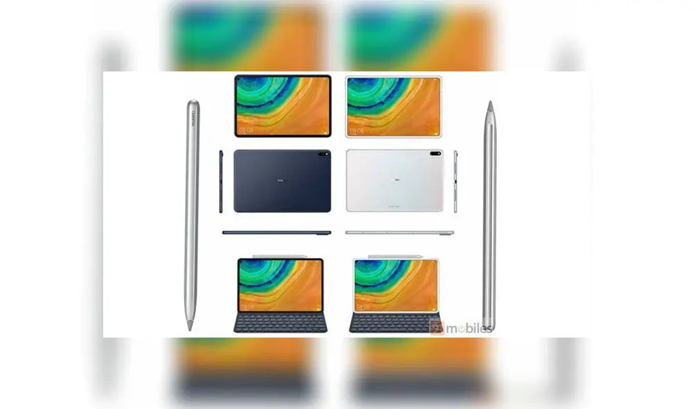 El lápiz óptico de la MatePad Pro se podría colocar en la parte superior del dispositivo.