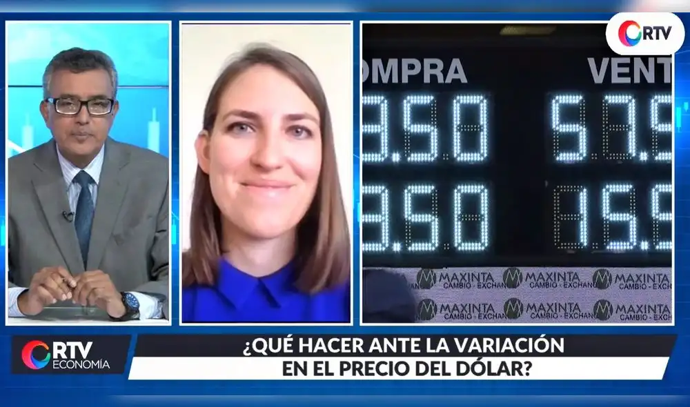 Laure Schlesinger, gerente general de Cambio Seguro, en entrevista para RTV Economía conducido por Rumi Cevallos. Foto: Captura.