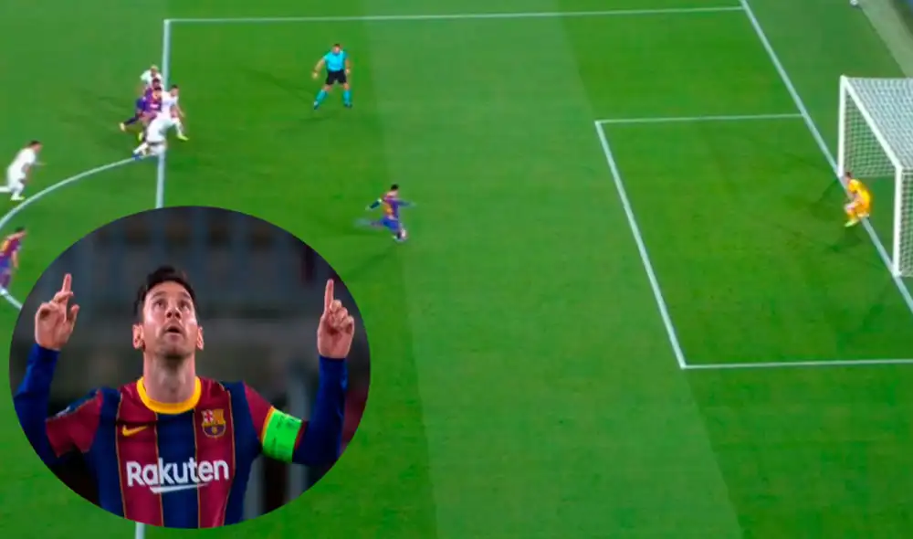 Lionel Messi anotó el primero del Barcelona vía penal. Foto: Captura de ESPN