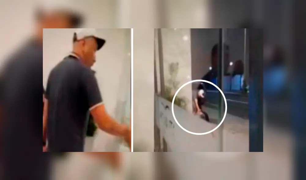 Vecinos de San Miguel registraron  el momento en el que sujeto golpeaba a su pareja. Foto: Capturas
