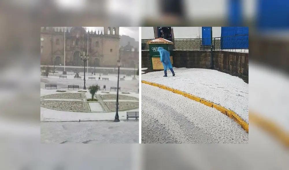Cusco: torrencial lluvia con granizo dejó a la Ciudad Imperial como Rusia [VIDEO]