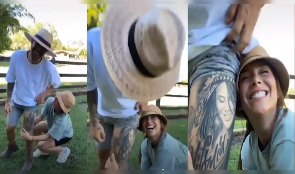 Greeicy Rendón: Mike Bahía se tatúa el rostro de su novia en la pierna los comparan con Camilo Echeverry y Evaluna