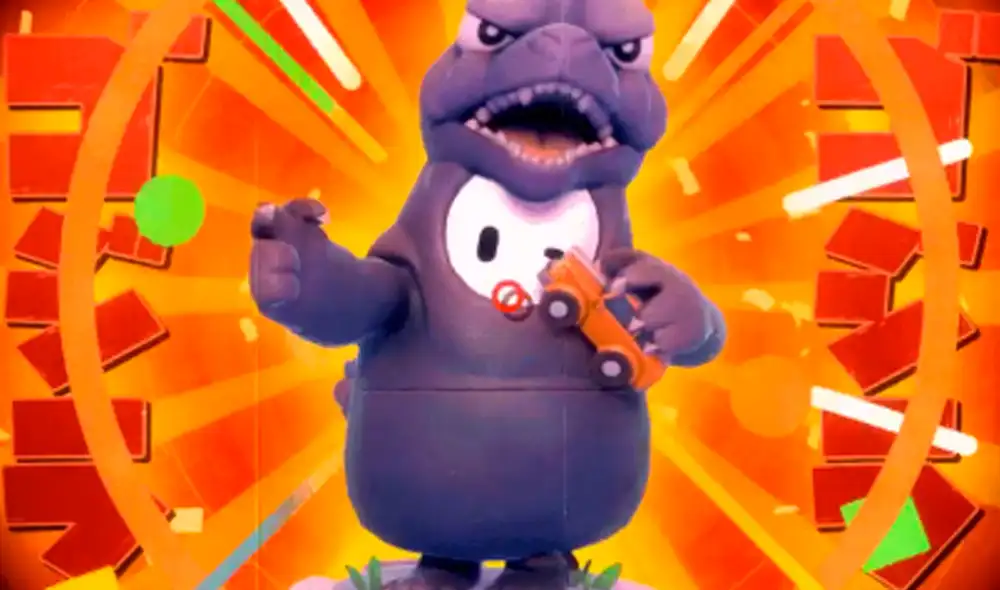 Creadores de Fall Guys aún no detallan la fecha de lanzamiento para la skin de Godzilla en su videojuego. Foto captura: Twitter