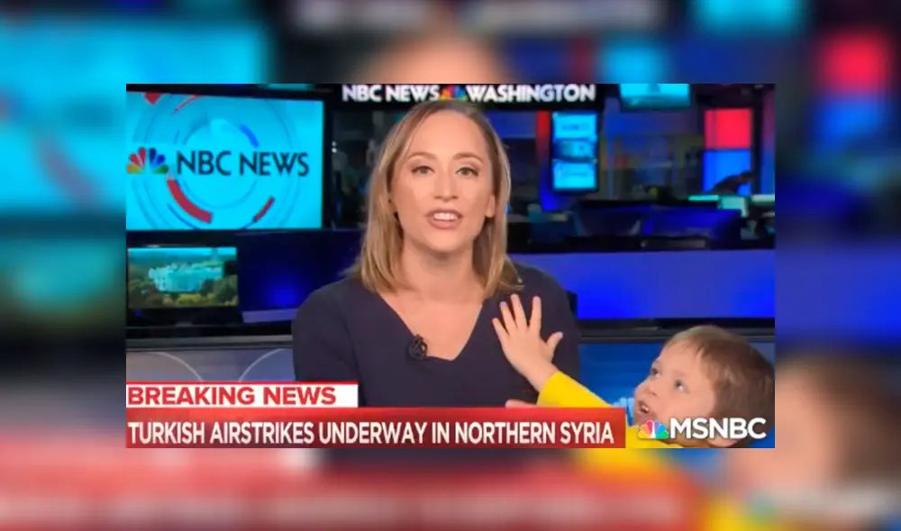 En Facebook, un video vira muestra el momento en que aparece el hijo de la periodista en plena presentación en vivo. En Facebook, un video vira muestra el momento en que aparece el hijo de la periodista en plena presentación en vivo.