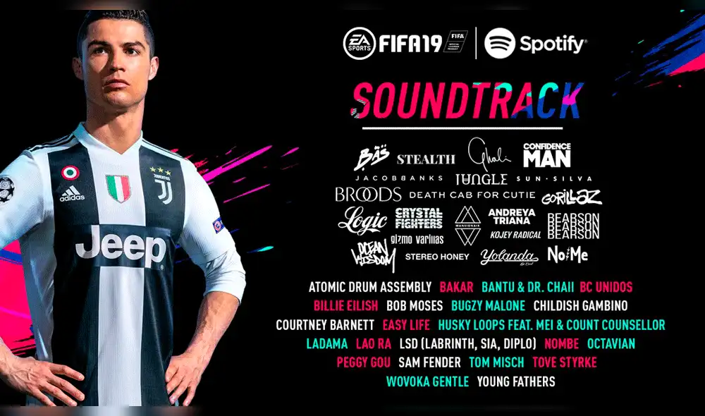 Spotify: este es el soundtrack que se escucharán en FIFA 19 Spotify: este es el soundtrack que se escucharán en FIFA 19